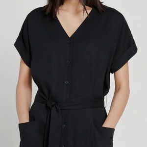Frank and Oak Small V Neck Black Dress